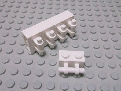 Lego 5 Steine 1x2 mit Griff weiß 30236 Set 7894 7944 2506 4644