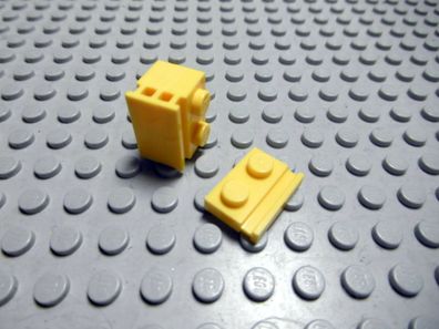 Lego 4 Platten 1x2 mit Schiene gelb 32028 Set 10132 3180 5868 7347