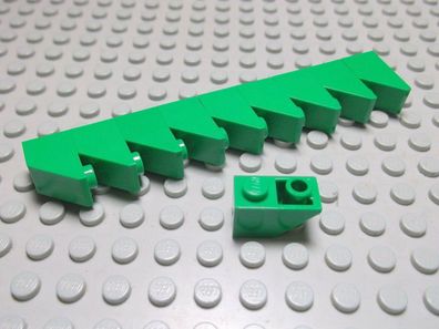 Lego 10 Negativ Steine 45 Grad 1x2 grün 3665 Set 7133 7633 6743 4095