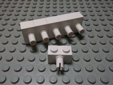 Lego 6 Steine 1x2 weiß mit Pin 2458 Set 7573 7593 7198 4714