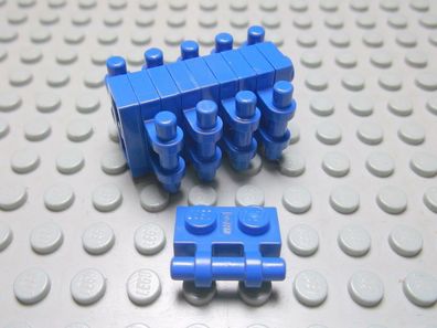 Lego 10 Platten 1x2 mit Griff blau Nummer 2540