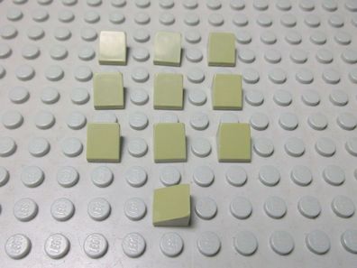Lego 10 Dachsteine olivgrün 1x1 30 Grad 50746 o. 54200 Set 9476 70002 7006 70126