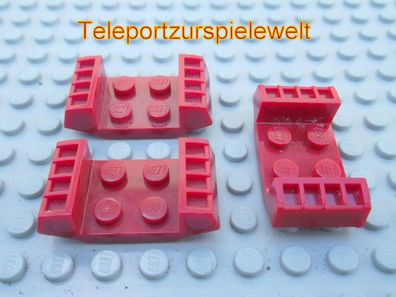 LEGO 3 Platten 2x4 mit Rillen dunkelrot 41862 Set 4482 4538 7113