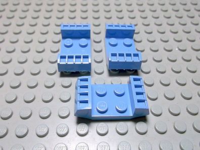 Lego 3 Platten 2x4 Rillen hellblau 41862 Set 7994 4099 7709 4593