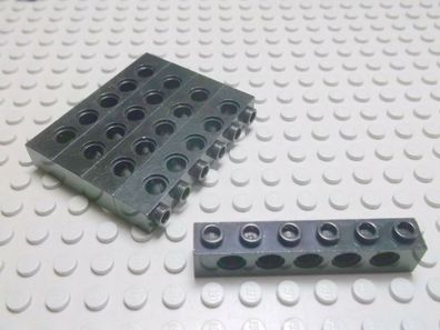 Lego Technic 5 Lochsteine 1x6 in schwarz 3894 Set 8408 7632 7752 8439