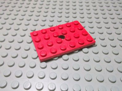 Lego 1 Platte rot 4x6 mit Loch 709 Set 377 331 374 336 371 310 332 372 337