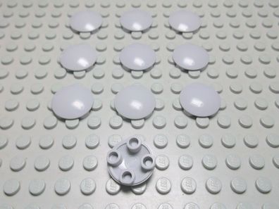 Lego 10 neuhellgrau Teller Gleitsteine 2x2 2654 Set 3183 10178 9515 7783 9499