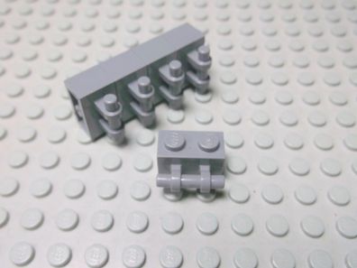 Lego 5 Steine 1x2 mit Griff neudunkelgrau 30236 Set 10227 9444 7685 7905