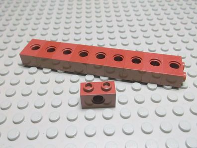 Lego Technic 10 Lochsteine 1x2 mit 1 Loch neubraun 3700 Set 9496 2509 4202 10231