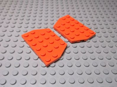 Lego 2 Platten 4x6 2 diagonale Ecken orange 32059 Set 6573