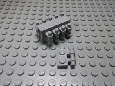 Lego 10 Platten 1x2 mit Griff althellgrau 2540 Nummer 2540