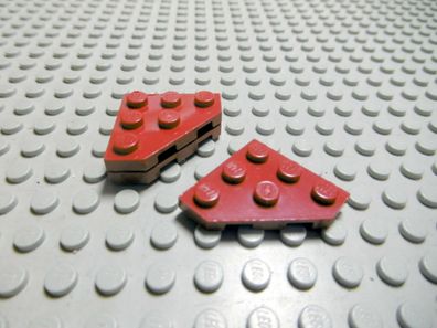 Lego 3 Platten 3x3 diagonale Ecke dunkelrot 2450 Set 10195 4435 9497 10235