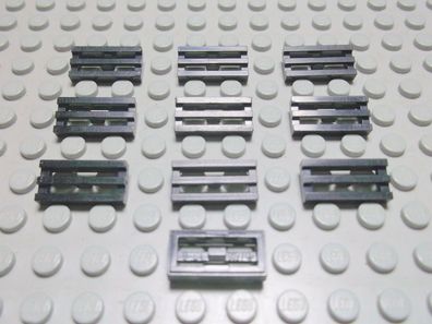 Lego 10 Gitter Fliesen 1x2 schwarz 2412b Set 8088 10937 4483 5542 8258