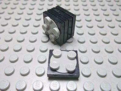 Lego 5 Drehscheiben 2x2 schwarz komplett 3680c01 Set 8860 6096 7047 10019