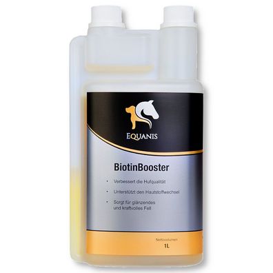 Equanis BiotinBooster 1 l Biotin Ergänzungsfuttermittel Pferde Fellpflege Hautpf