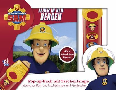 Feuerwehrmann Sam Feuer in den Bergen Pop-Up Buch mit Taschenlampe Buch Book NEU