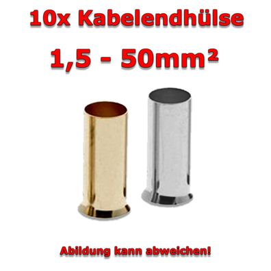 10x Adernendhülse 1,5 - 50mm² (Auswahl)