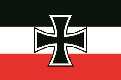 Aufkleber Fahne Flagge Gösch Kriegsmarine in verschiedene Größen