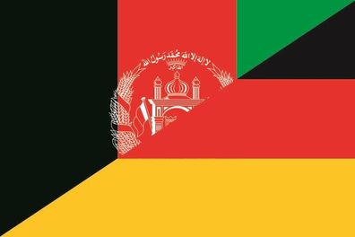 Aufkleber Fahne Flagge Afghanistan-Deutschland in verschiedene Größen