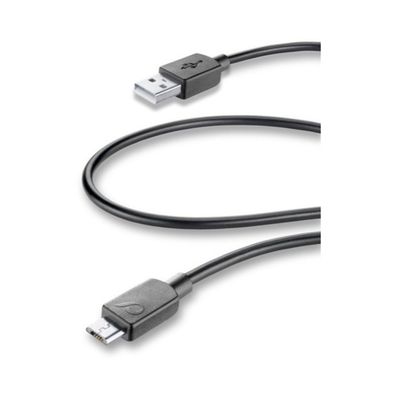 Qualitatives 0,6 m Micro USB 2.0 Ladekabel von Cellularline USB A auf USB B