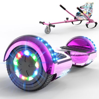 6,5 Hoverboard mit LED Motorbeleuchtung 700W Elektro scooter Bluetooth + Hoverkart