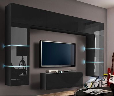 Future 70 Möbel für Wohnzimmer Wohnwand Mediawand Schrankwand Wohnschrank
