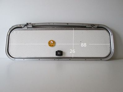 Hymer Staufachklappe mit Schlüssel und Rahmen ca 88 x 26 gebr. (zB 491 Nova) Sonde...