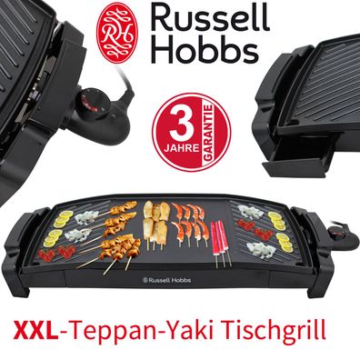 Russell Hobbs Teppan Yaki Elektrogrill XXL Elektro Tisch Grill Innen & Außen NEU