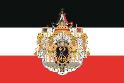 Fahne Flagge Kaiserreich mit Wappen Deutsche Reich Premiumqualität