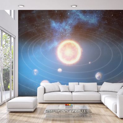 Muralo Selbstklebende Fototapeten XXL Astronomie SONNE Planeten Dekor 4383