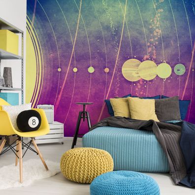 Muralo Selbstklebende Fototapeten XXL Jugend Sonnensystem 3D 4386