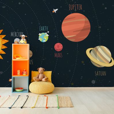 Muralo Selbstklebende Fototapeten XXL Fabel Wissenschaft KOSMOS 3D 4420