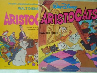 LP Disneyland Walt Disney Aristocats Walter Giller Paul Kuhn Tonbuch Bilderbuch Vinyl