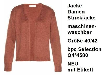 Jacke Damen Strickjacke maschinenwaschbar Größe 40/42 bpc Selection. NEU mit Etikett