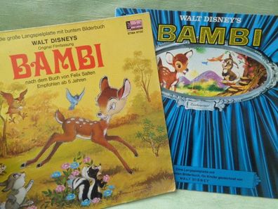 LP Disneyland Walt Disney Bambi FElix Salten Bilderbuch Tonbuch Zauberspiegel