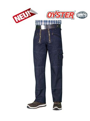 Zunfthose Jacob Oyster 50251-015 Jeans Stretch ohne Schlag blau