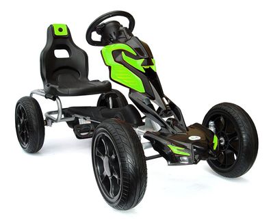 Kinderfahrzeug Tretfahrzeug Pedal Go-Kart Tretauto EVA-Reifen grün