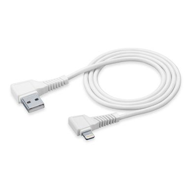 Cellularline 1m platzsparendes USB 2.0 Kabel für Apple iPhone 11/ Xs/ Xr/ X/ 8
