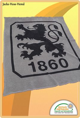 Decke Veloursdecke TSV 1860 München Löwe Logo Emblem 150x200cm