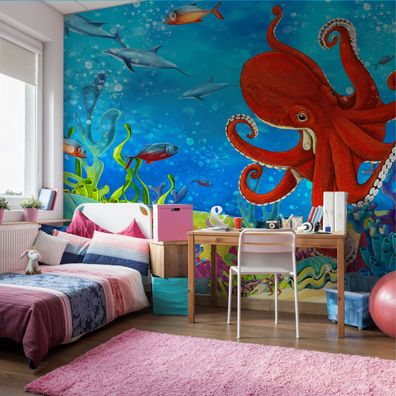 Muralo Selbstklebende Fototapeten XXL Kinder Ozean Korallenriff 2858