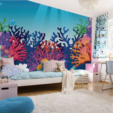 Muralo Selbstklebende Fototapeten XXL Kinder Korallenriff OZEAN 2899
