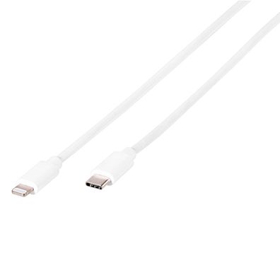 Vivanco 1,2m Lightning USB 2.0 Schnell Lade Kabel Typ-C zu Apple iPhone 8-Pin