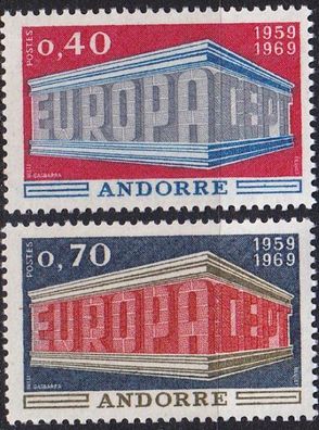 Andorra Französisch [1969] MiNr 0214-15 ( * * / mnh ) CEPT