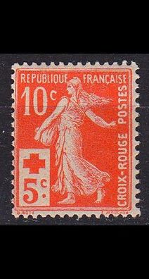Frankreich FRANCE [1914] MiNr 0126 ( * / mh ) Rotes Kreuz