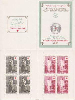 Frankreich FRANCE [1956] MiNr 1117-18 Markenheft ( * */ mnh ) Rotes Kreuz