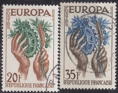Frankreich FRANCE [1957] MiNr 1157-58 ( O/ used ) CEPT