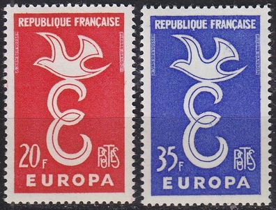 Frankreich FRANCE [1958] MiNr 1210-11 ( * */ mnh ) CEPT