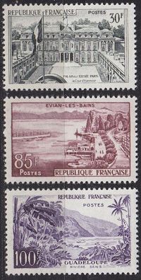 Frankreich FRANCE [1959] MiNr 1232-34 ( * / mh )
