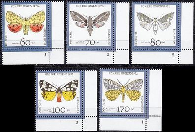 Germany BUND [1992] MiNr 1602-06 ( * */ mnh ) [01] Schmetterlinge FormNr