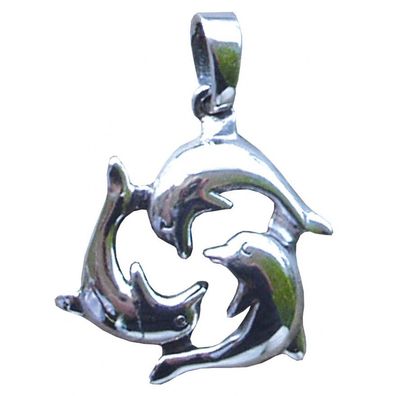 Anhänger Delphin Triskele Sterling-Silber 925er 2,7 g Symbolschmuck